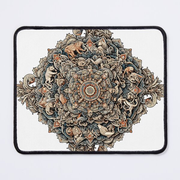 Item preview, Complex mandala with hidden animal motifs designed and sold by LongIslandDesgn.