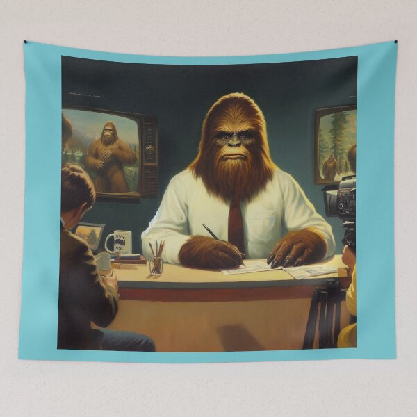 Item preview, Bigfoot News Anchor designed and sold by CrankyOldDude.