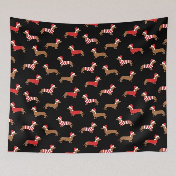 Item preview, Christmas Dachshund - Holiday Wiener dogs designed and sold by littlearrow.