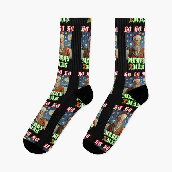 Item preview, Ho ho ho merry xmas Santa Claus handsome in van Gogh style  funny gifts designed and sold by thankful-loco.
