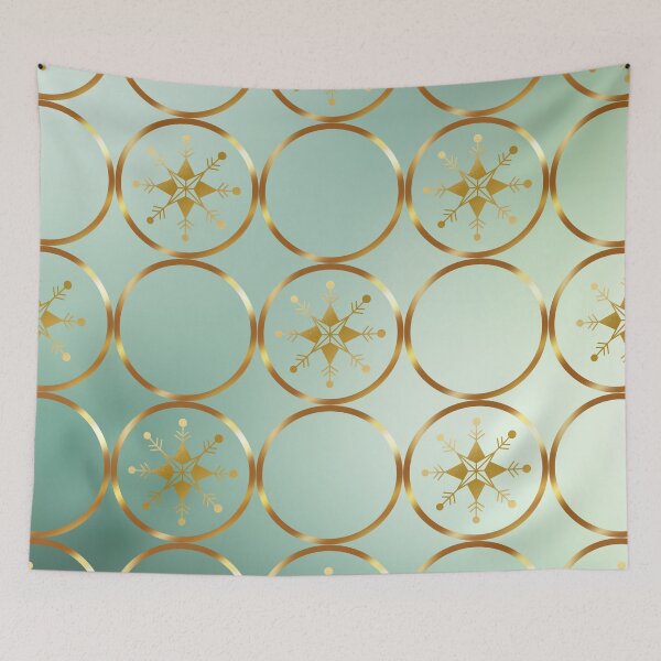 Item preview, golden geometric flower pattern designed and sold by Taloory.
