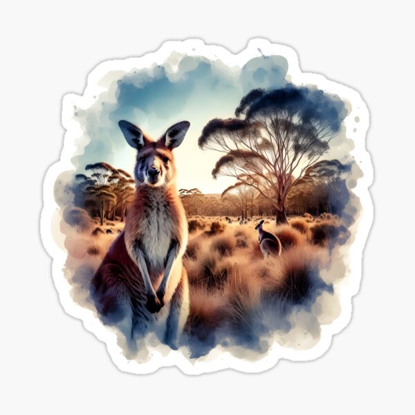 Mouse Mat of Kangaroo sign, Hog Bay road, Kangaroo Island