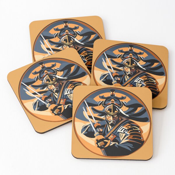 Item preview, Medieval warrior portrait of samurai designed and sold by AgarutanPrint.