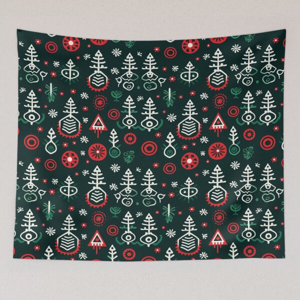 Item preview, Nostalgic Christmas Illustration Pattern Design designed and sold by holistech.