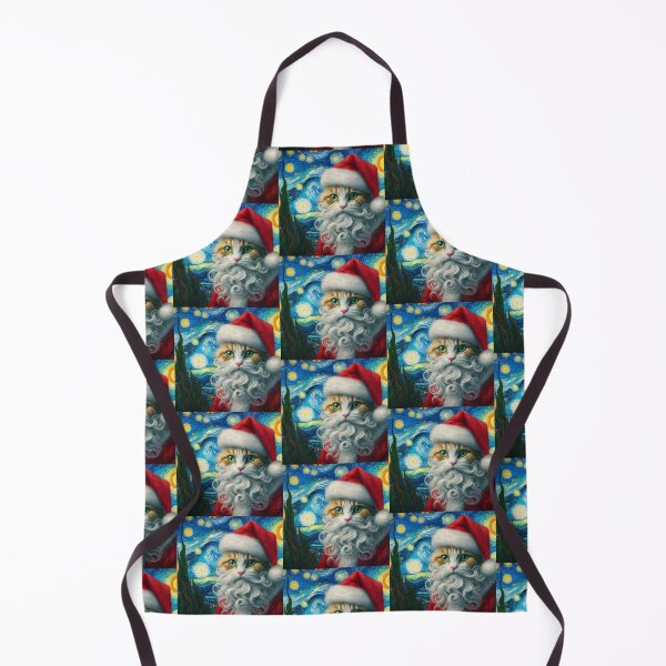 Artikelvorschau, Weihnachtsmannkatze im Van-Gogh-Stil entworfen und verkauft von FunnehGacha.