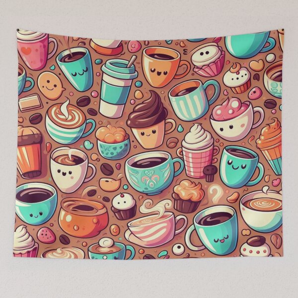 Item preview, Coffee and Cream Pattern designed and sold by DoggoTankDesign.
