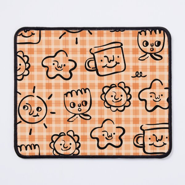 Item preview, Adorable Plaid Pattern with Playful Faces: A Charming Design for Every Occasion designed and sold by OrangeMG.