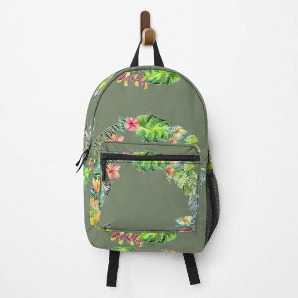 Item preview, Jungle Exotic Flowers Floral Wreath Tropical Plants designed and sold by ArtUnova.