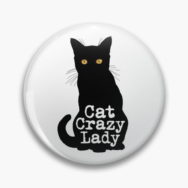 Item preview, Cat Crazy Lady in Black Cat Silhouette designed and sold by Carleah Unique.