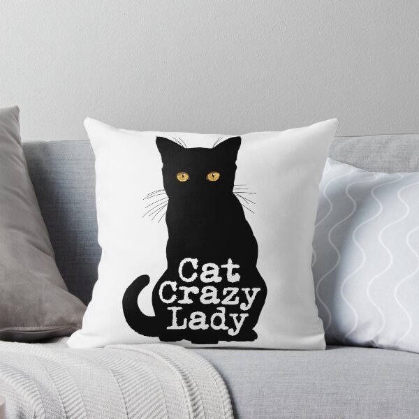 Item preview, Cat Crazy Lady in Black Cat Silhouette designed and sold by Carleah Unique.