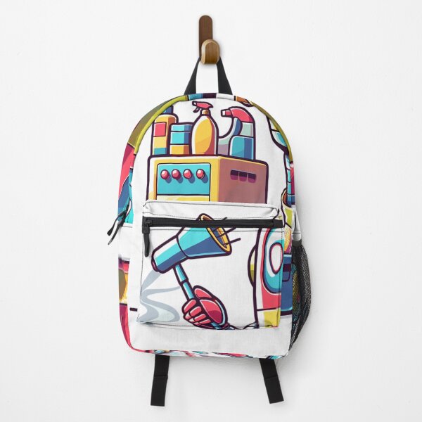 Item preview, Playful robot doing housework designed and sold by LongIslandDesgn.