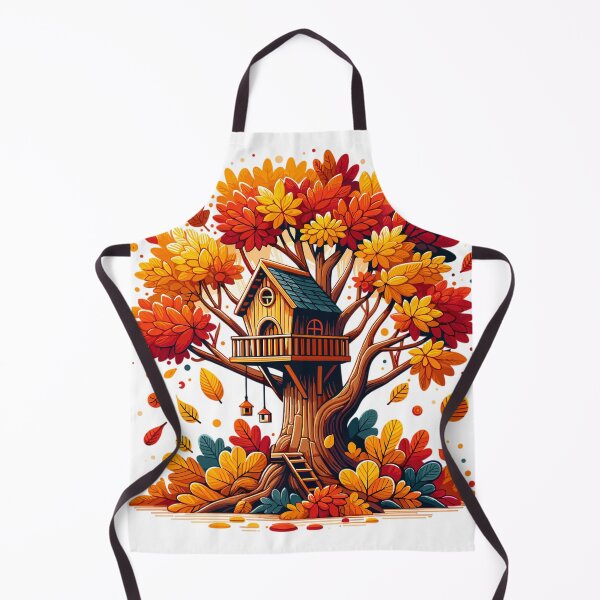 Item preview, Playful tree house surrounded by autumn leaves designed and sold by LongIslandDesgn.