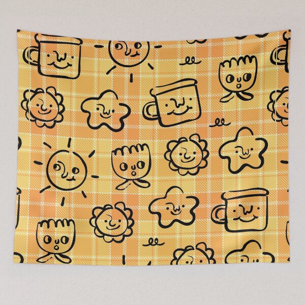 Item preview, Kawaii Plaid: Adorable Faces on a Classic Pattern designed and sold by OrangeMG.