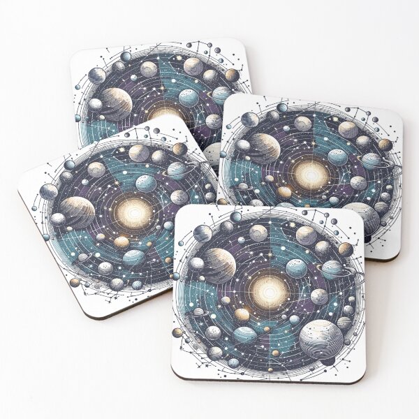 Item preview, Artist's representation of the solar system and constellations designed and sold by LongIslandDesgn.