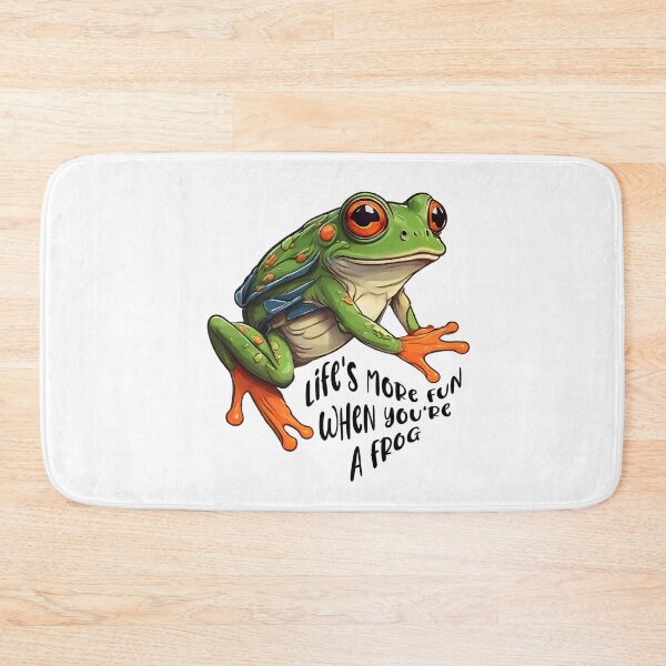 Item preview, Life's More Fun When You're a Frog - Quirky Frog Art designed and sold by Frogs All Mighty  & Friends.