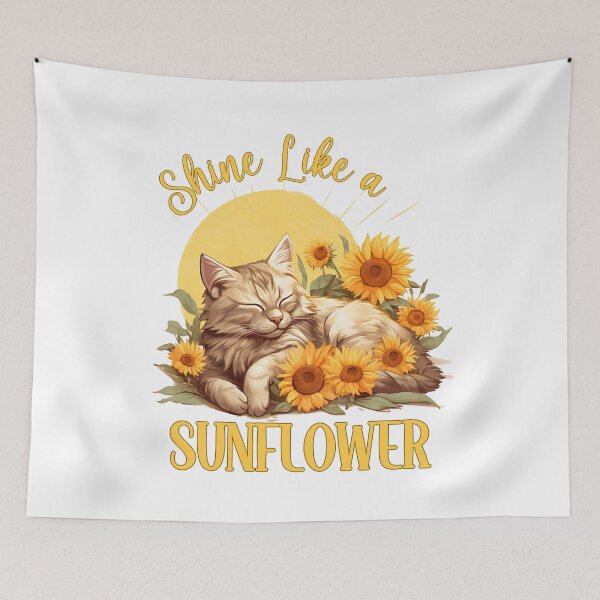 Item preview, Shine Like A Sunflower Cat designed and sold by HappyLifeCreate.