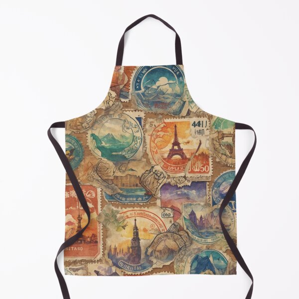 Item preview, Wanderlust Chronicles: Vintage-Style Travel Stamps designed and sold by GracePaigePlaza.