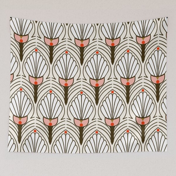 Item preview, Art Deco vibes pattern - off-white background designed and sold by IlustraDeni.
