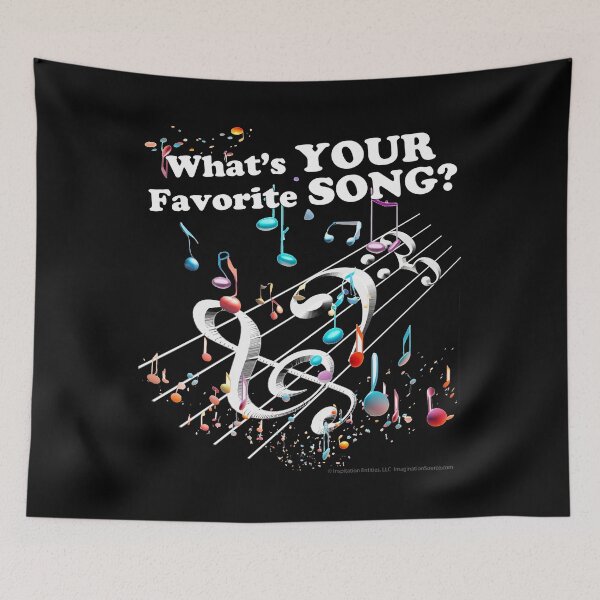 Item preview, What's Your Favorite Song? For DARK Backgrounds designed and sold by The Imagination Source™.