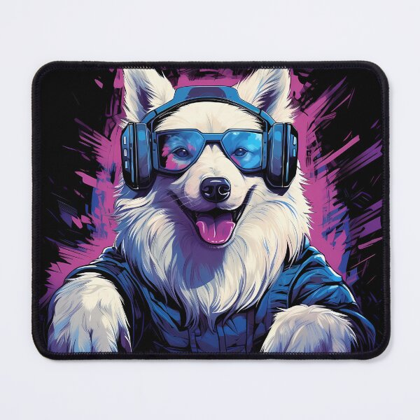 Item preview, Retro Samoyed Gamer for Dog Dad designed and sold by Julia Smorochynska.
