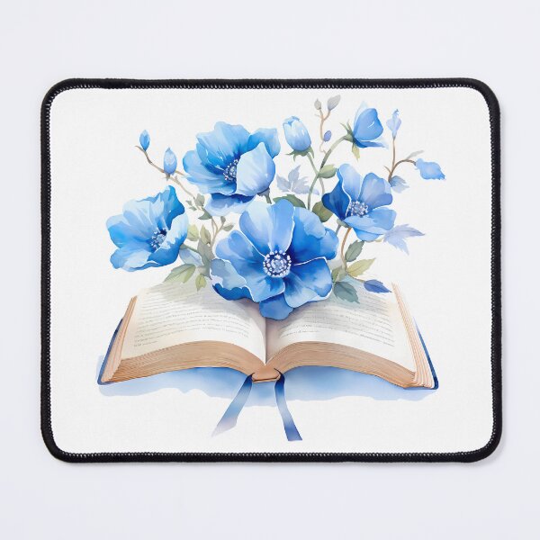 Item preview, Book aesthetics, Blue flowers growing from book designed and sold by xiao xuans.