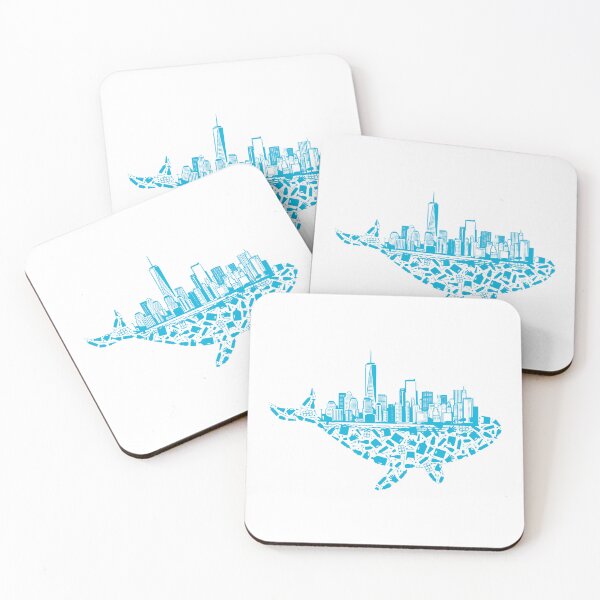 Item preview, City back whale with ocean plastic pollution designed and sold by teurhparpstudio.