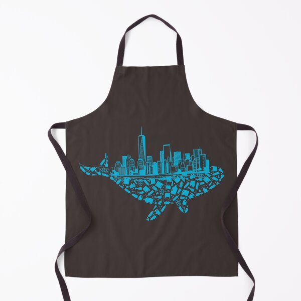 Item preview, City back whale with ocean plastic pollution designed and sold by teurhparpstudio.