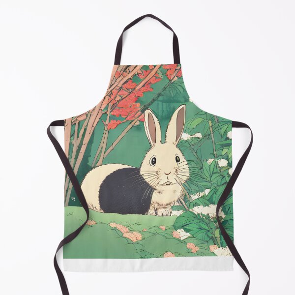Item preview, Furry Friend Black Vintage White Cute Rabbit in the Wild Woods designed and sold by wigobun.