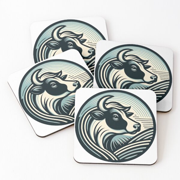 Item preview, Midnight Breeze Cow Illustration designed and sold by AnCollection.