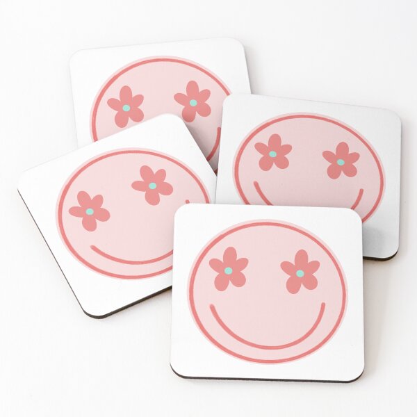 Item preview, Pink Flower Smiley Face  designed and sold by GoldandGrace.