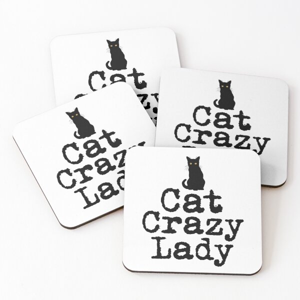 Item preview, Cat Crazy Lady with Black Cat Silhouette designed and sold by Carleah Unique.