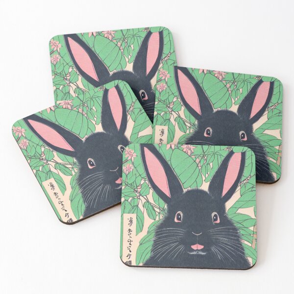 Item preview, Cutesy Little Black Vintage Rabbit Loves Plants Wild Bunny Mom designed and sold by wigobun.