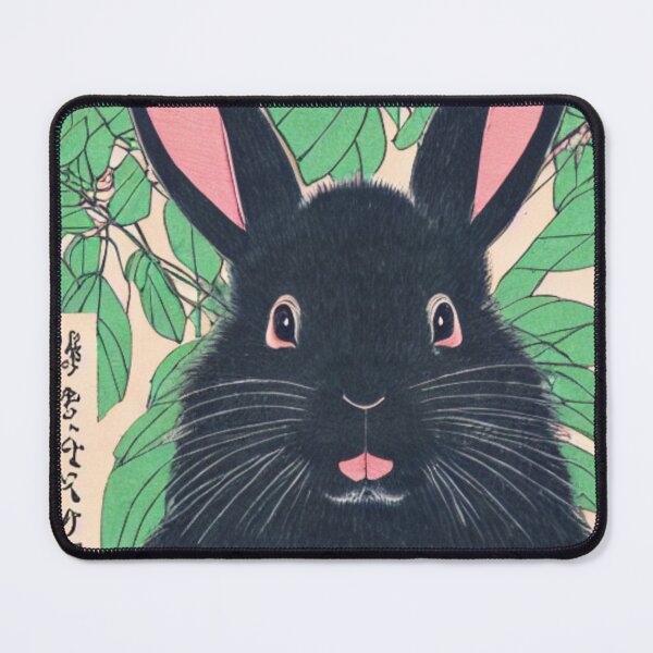 Item preview, Cutesy Little Black Vintage Rabbit Loves Plants Wild Bunny Mom designed and sold by wigobun.