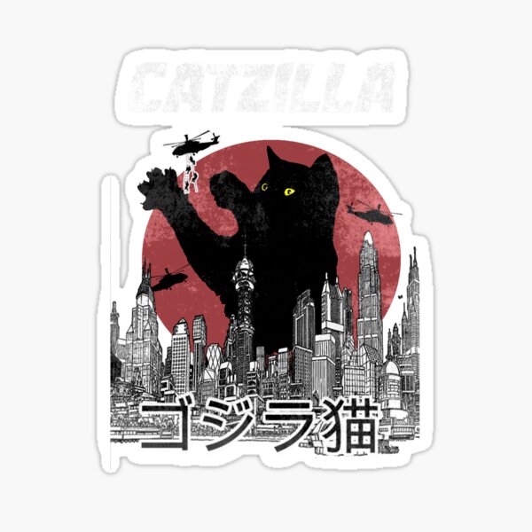 Vista previa del artículo con la obra «catzilla vintage», diseñado y vendido por printpeaken.
