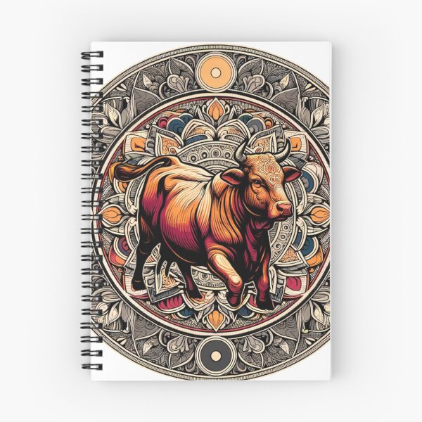 Aperçu de l'œuvre Emblème de mosaïque de taureau orné créée et vendue par AnCollection.