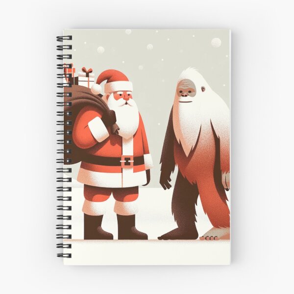 Item preview, Santa Claus Meets Bigfoot - Magical Christmas Encounter Design designed and sold by cybercanvasmuse.