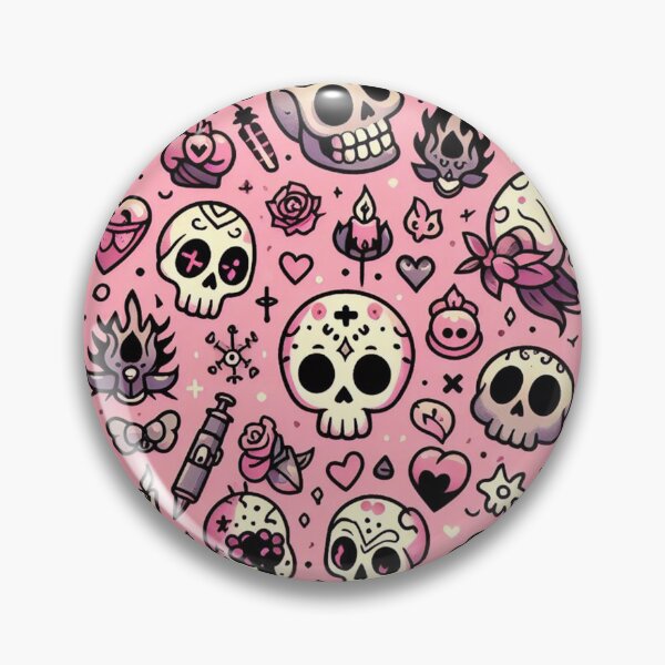 Item preview, Cute Skull Illstration Pattern designed and sold by DoggoTankDesign.