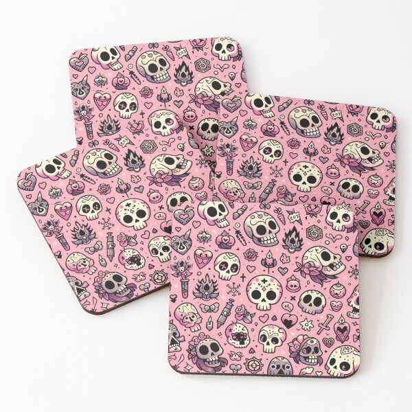 Item preview, Cute Skull Illstration Pattern designed and sold by DoggoTankDesign.