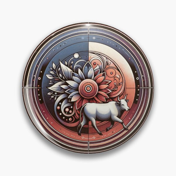 Item preview, Floral Harmony Bull Design designed and sold by AnCollection.