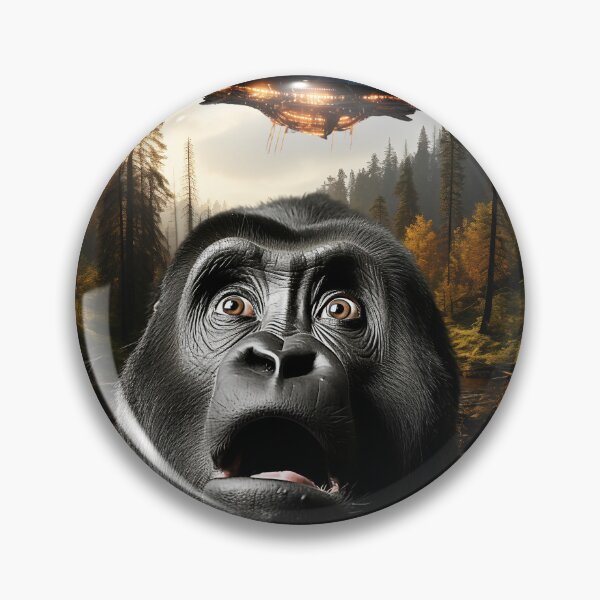 Item preview, Gorilla Selfie with UFOs designed and sold by Master-Print.