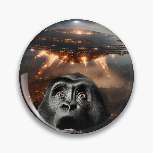 Item preview, Gorilla Selfie with UFOs designed and sold by Master-Print.