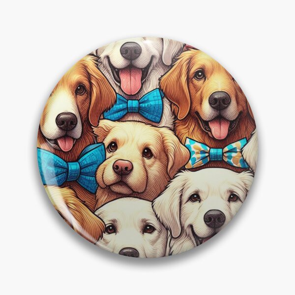 Item preview, Golden Labs in Bowties Pattern designed and sold by DoggoTankDesign.