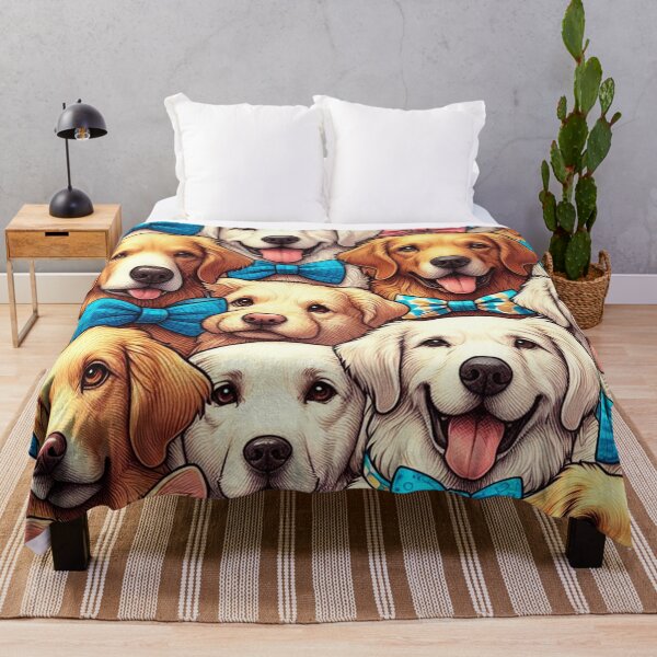Item preview, Golden Labs in Bowties Pattern designed and sold by DoggoTankDesign.