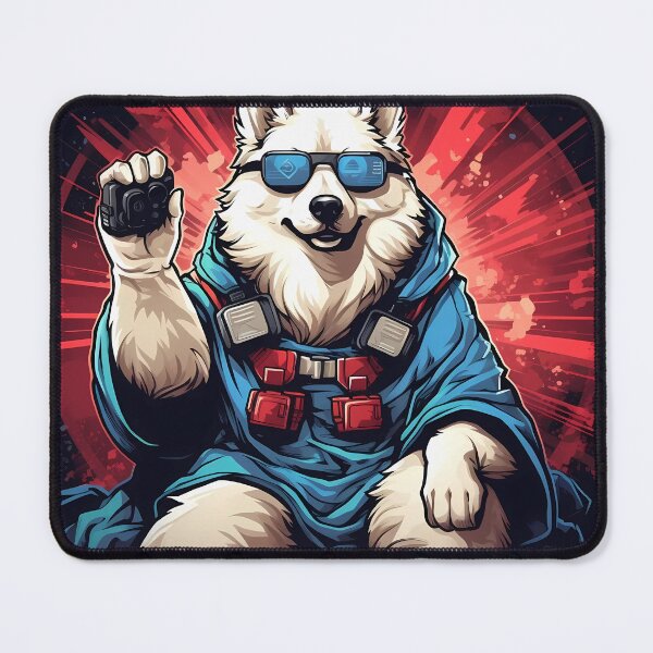 Item preview, Retro Samoyed Gamer for Dog Dad designed and sold by Julia Smorochynska.