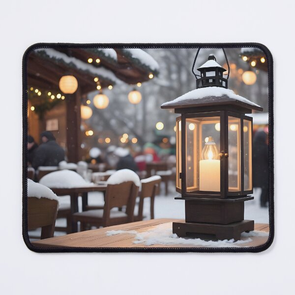 Item preview, Warm Holiday Lamp In The Snow designed and sold by PlanetMarker.