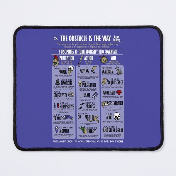 Item preview, The Obstacle is the way Visual Summary Dark (Ryan Holiday) designed and sold by TKsuited.