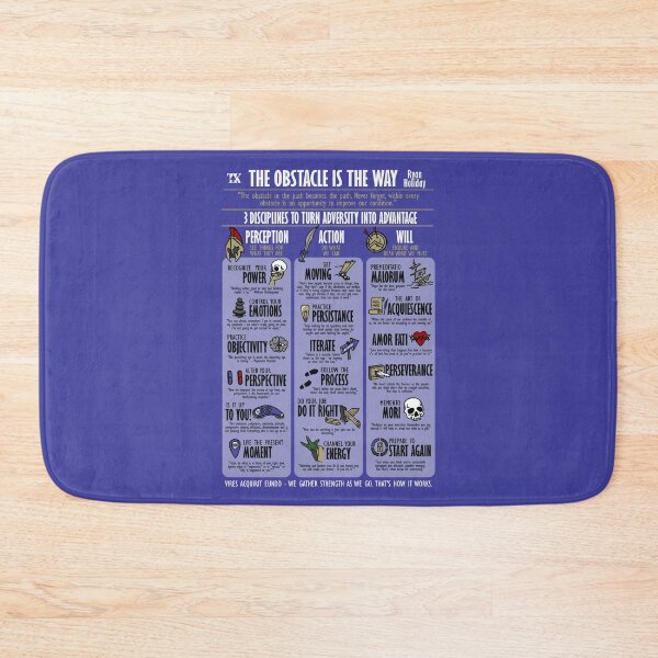 Item preview, The Obstacle is the way Visual Summary Dark (Ryan Holiday) designed and sold by TKsuited.
