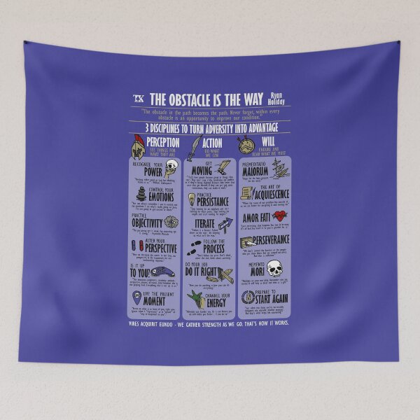 Item preview, The Obstacle is the way Visual Summary Dark (Ryan Holiday) designed and sold by TKsuited.