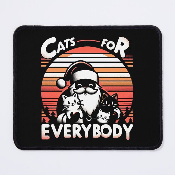 Item preview, Cats For Everybody Christmas Retro Sunset Santa designed and sold by Joyful-Park.