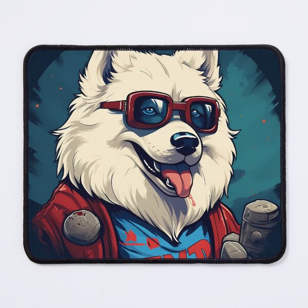 Item preview, Retro Samoyed Gamer for Dog Dad designed and sold by Julia Smorochynska.